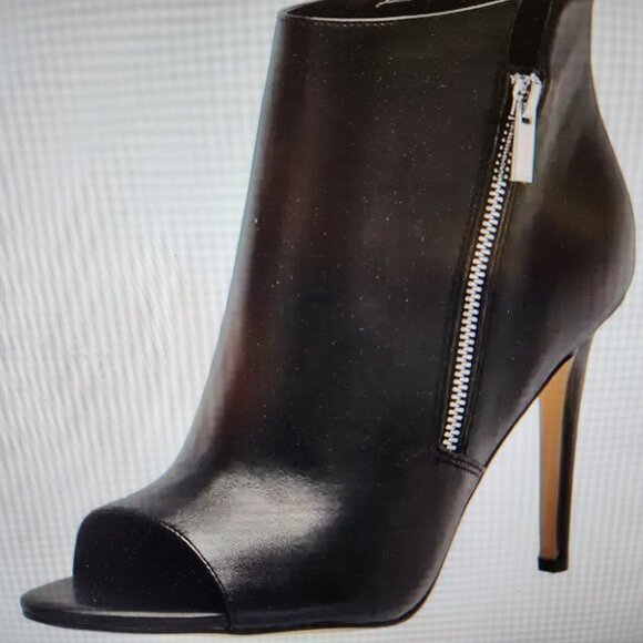 Nine West Women's Izip Leather Peep Toe Booties, Black Size 11. NIB. - Picture 12 of 14